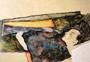 Egon Schiele The Artist-s Mother Sleeping oil painting
